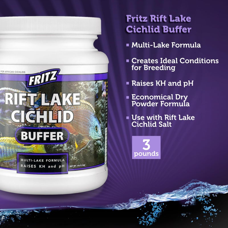 Fritz Aquatics Rift Lake Cichlid Buffer Multi-Lake Formula Raises KH & pH (3-Pound) - Image 2